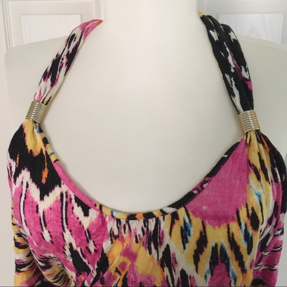 Express • Multicolor Open Shoulder Party Blouse - Picture 3 of 7